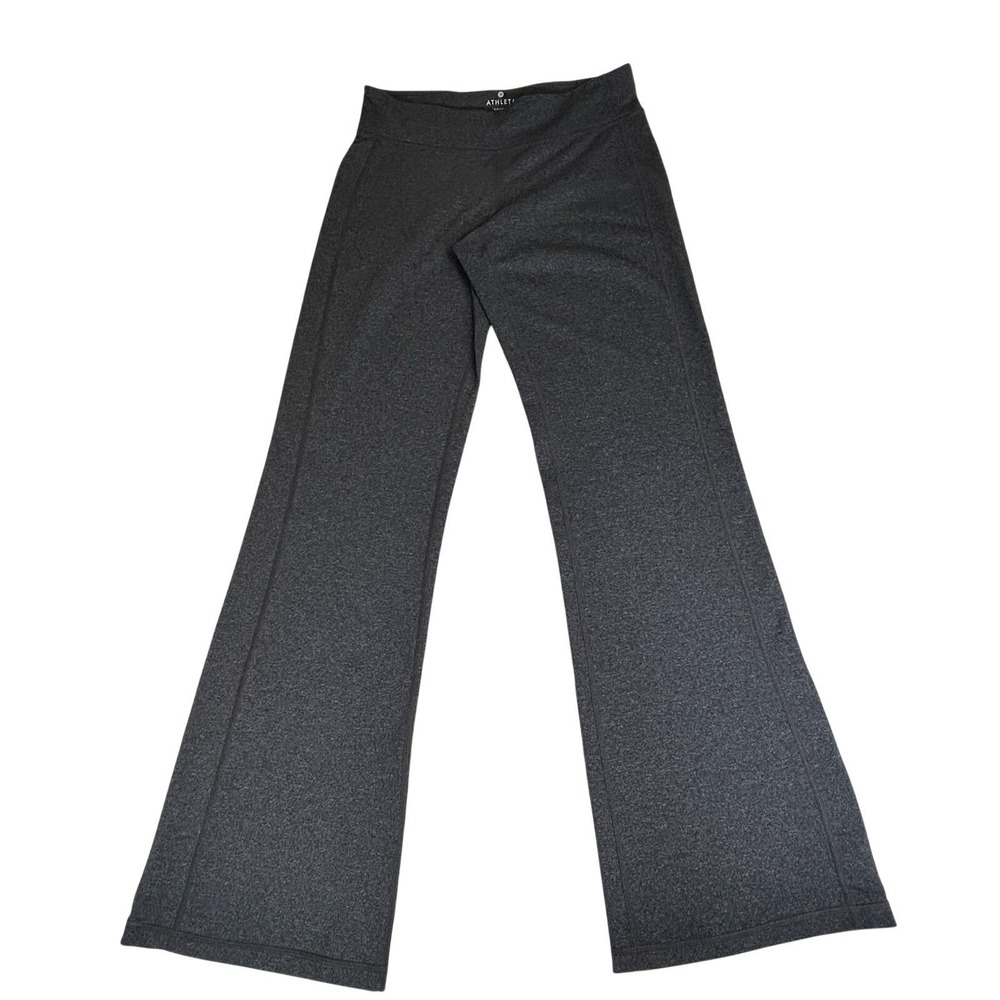 Athleta Kickbooty Pants Heather Gray Mid Rise Wide Leg Flare Size Small‎ 819708